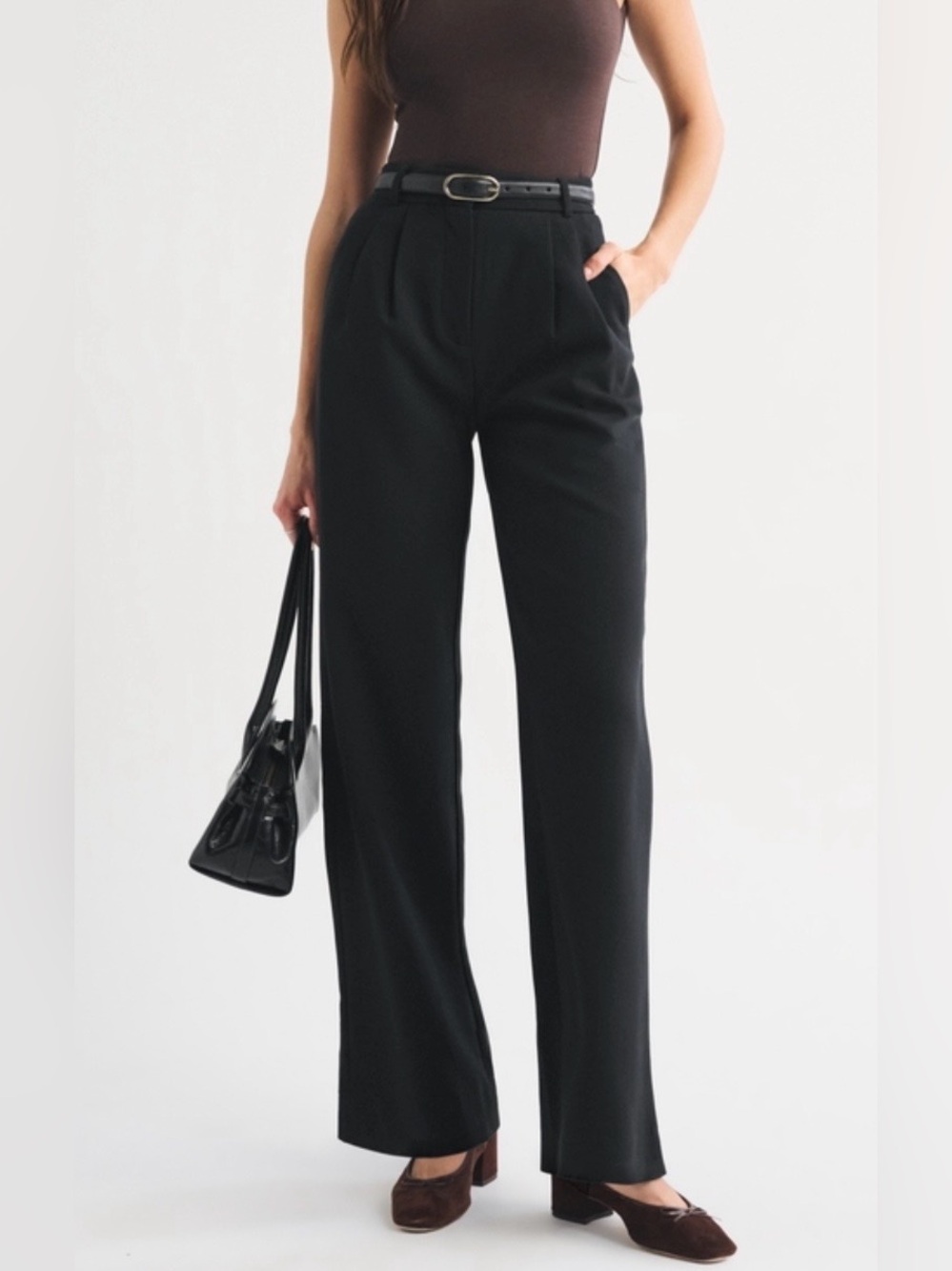 ABERCROMBIE Sloane Black Tailored Trousers